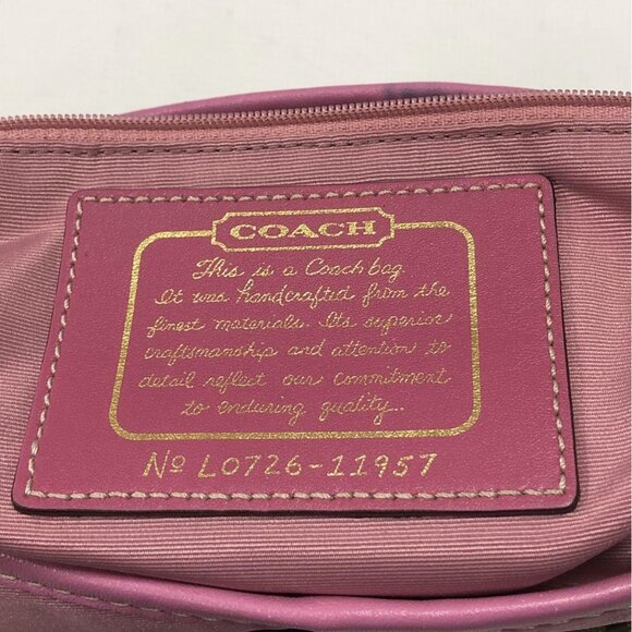 11957 Coach brown and pink signature canvas bag - Picture 4 of 4